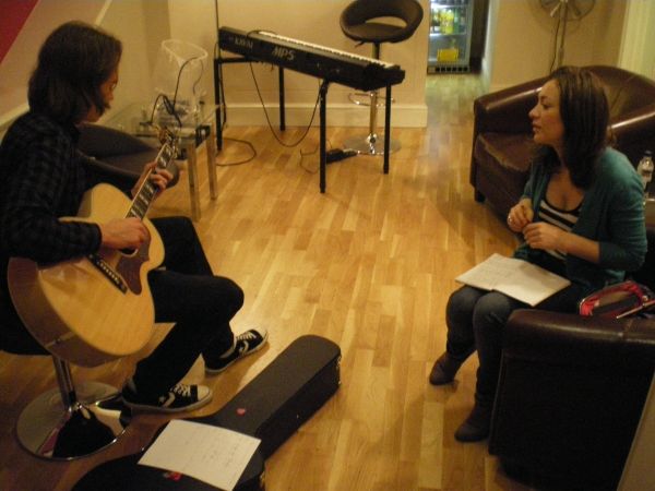 Lauren James-Ray practises her song Photo